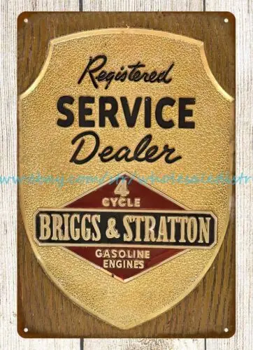 Briggs Stratton Service Dealer metal tin sign buy home accessories