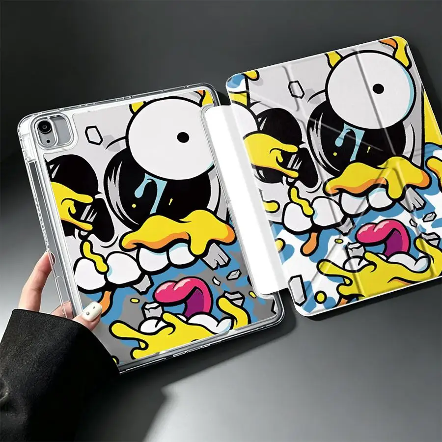 Tablet Case For Samsung Galaxy Tab A8 S8 A11 A9 Plus S9 Plus S7 FE S10 Lite With Pen Slot Cover The Simpsons Homer Bart