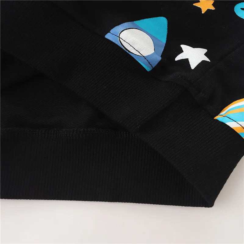   Jumping Meters 2-7T  Autumn Winter Rockets Print  Baby Boys Clothing Sets Cartoon Kids Clothes Toddler 2 Pcs Sets