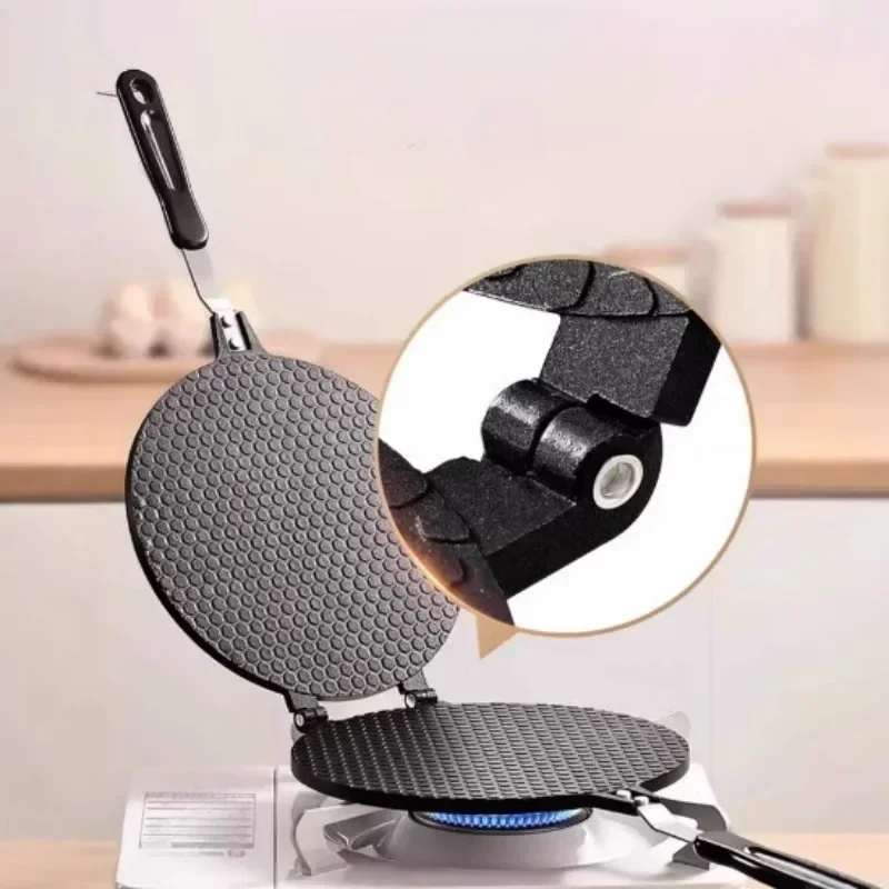 Aluminum Waffle Cone Maker – Non-Stick Double-Sided Egg Roll Pan
