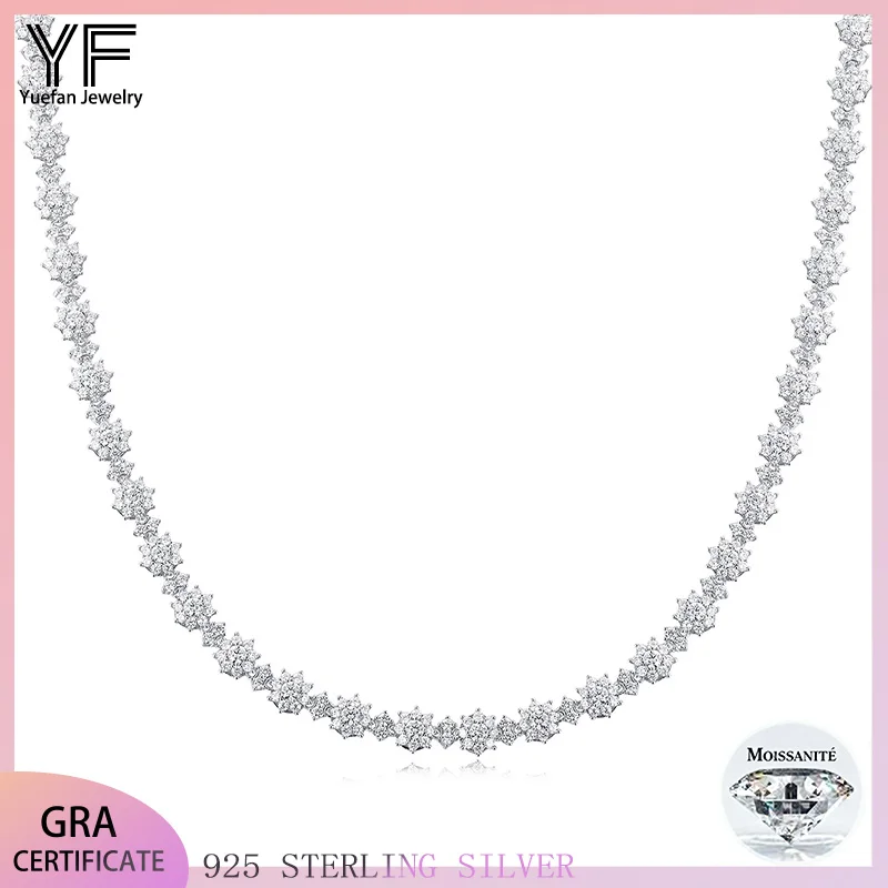 

Wedding 4mm sunflower Moissanite women's pendant necklace, 925 sterling silver exquisite jewelry gift, VVS certificate