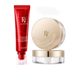 SK Makeup Foundation FV Pearl Loose Setting Powder Set Oil Control Long-lasting Base Makeup Kit Waterproof Favor Concealer