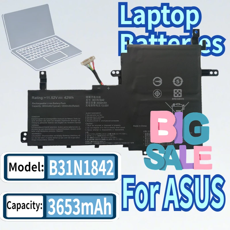 

B31N1842 Laptop Battery For ASUS VivoBook 15 F513EA K513E KM513UA M513IA S513EA S531F S533UA X513EA X531FA X531FL Series