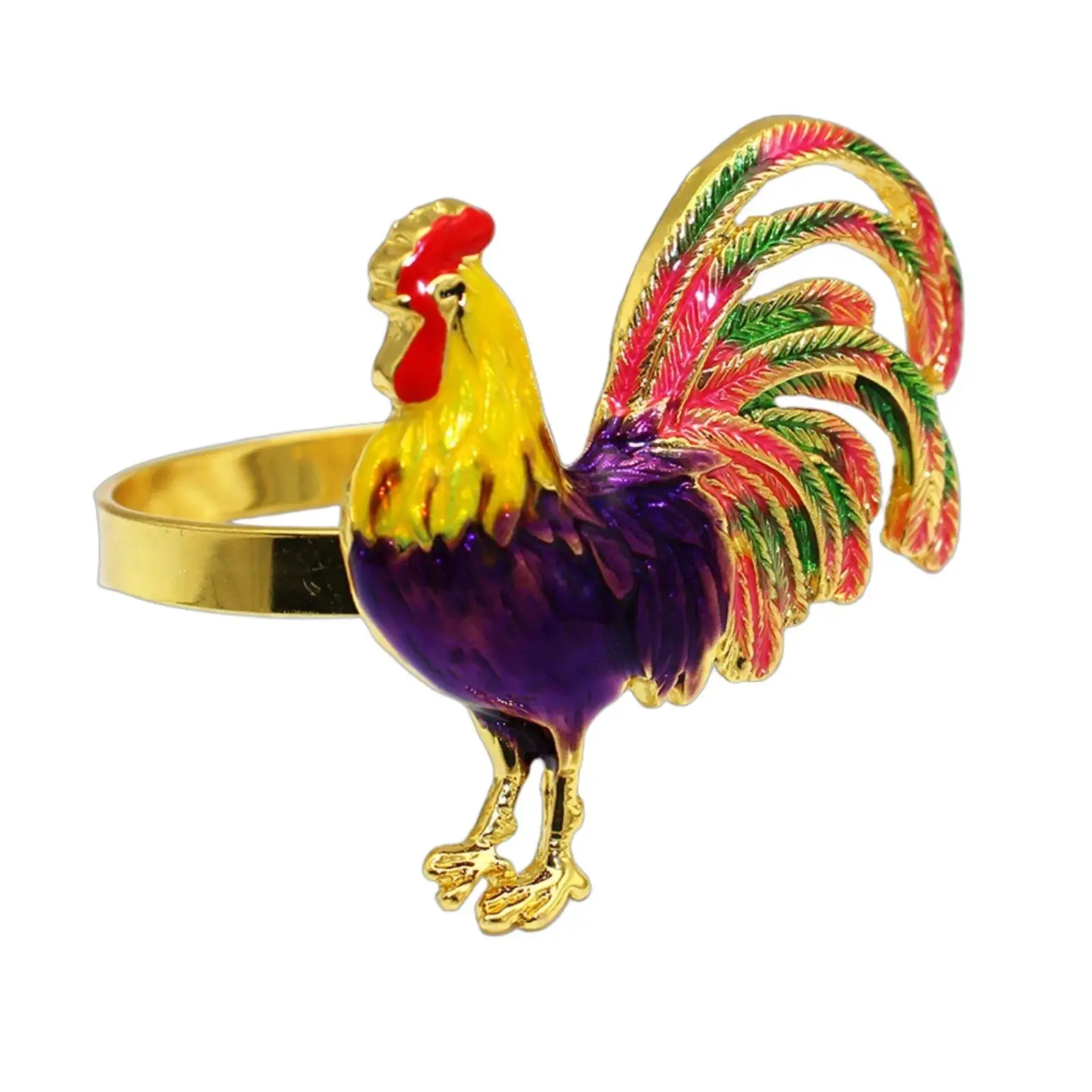 Golden Metal Napkin Rings Set of Animal Shape for Formal Dinner Party Table Decor