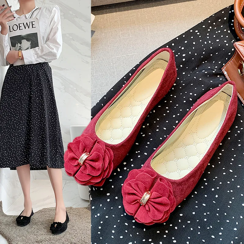 

Women Ballet Flats Fashion Ballerina Flat Shoes Woman Summer 2025 Comfortable Ladies Flower Slip-on Footwear Moccasin