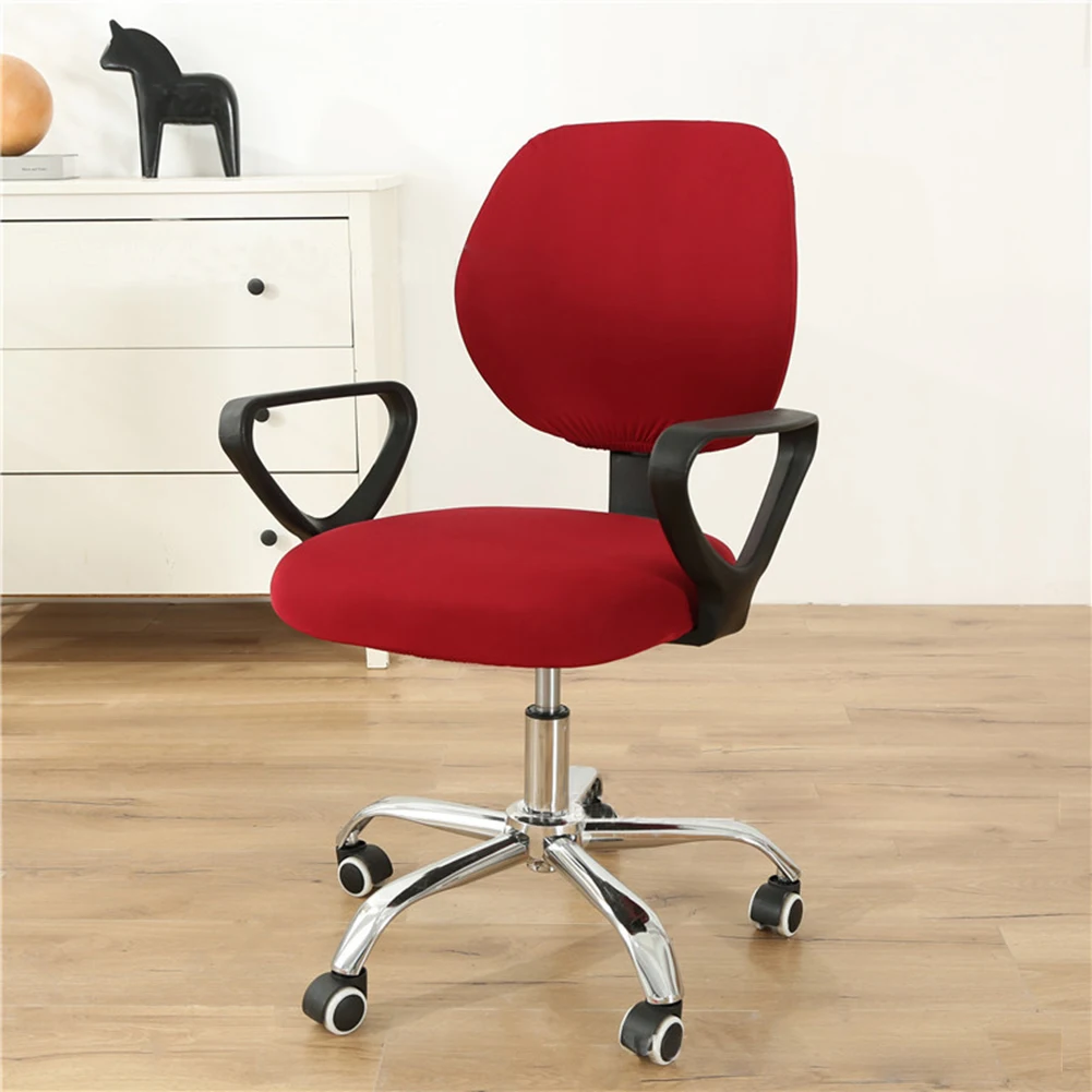 Stretch Rotating Chair Cover Office Chair Covers Computer Office Chair Covers Solid Color Desk Chair Cover (Not Include Chair)