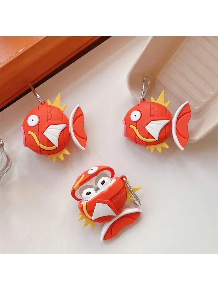 Pokemon Ball Magikarp poisson 3D Anime housse de protection pour écouteurs en Silicone pour Airpods 4 3 2 1 étui/Airpods Pro 2 housse