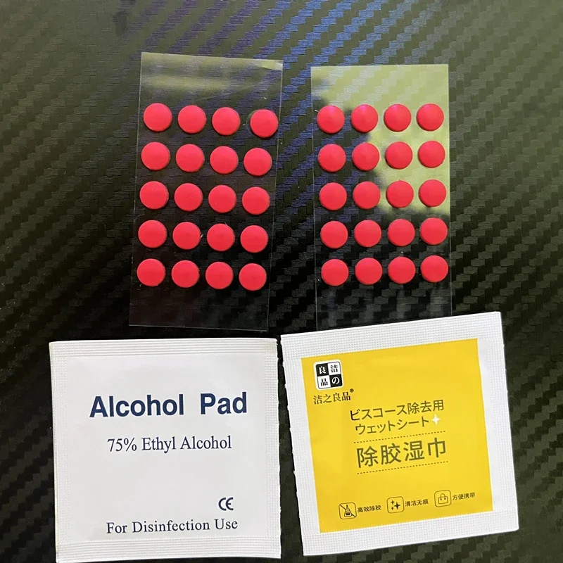 80pcs Wreath Fei Tiny Dots Mouse Skates Glass Pad Tuned PTFE Anti-Collapse Wear Resistant Speed Glide Silent Universal DIY Feet