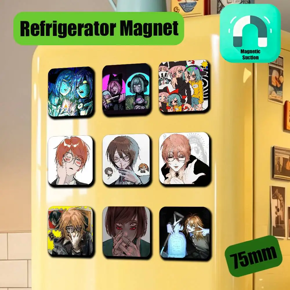 For Rnfren Randal Luther Nyon Nyen Refrigerator Magnets Metal Icebox Cabinet Custom Fridge Magnetic Decoration Gift