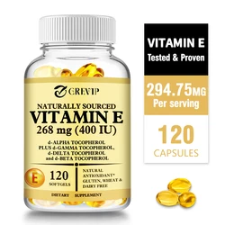 Vitamin E - Skin and Liver Health, Improves Blood Circulation, Protects Cells From Oxidative Stress