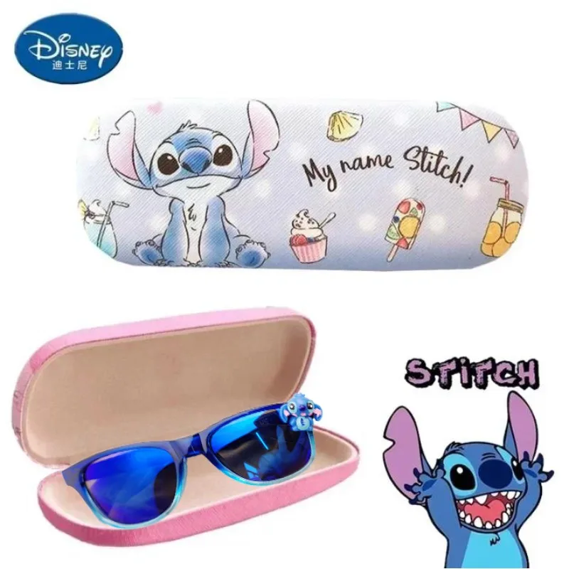 

Disney Lilo & Stitch Cartoon Glasses Case Anime Figures Princess Series Pattern Hard Shell Protective Case Glasses Box for Kids