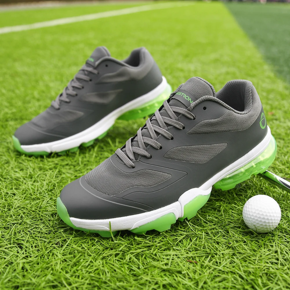 Professionele Mannelijke Golfer Sportschoenen Plus Maat 39-48 Jeugd Atletische Golftraining Sneakers Spikes Diepgrijze Golfschoenen