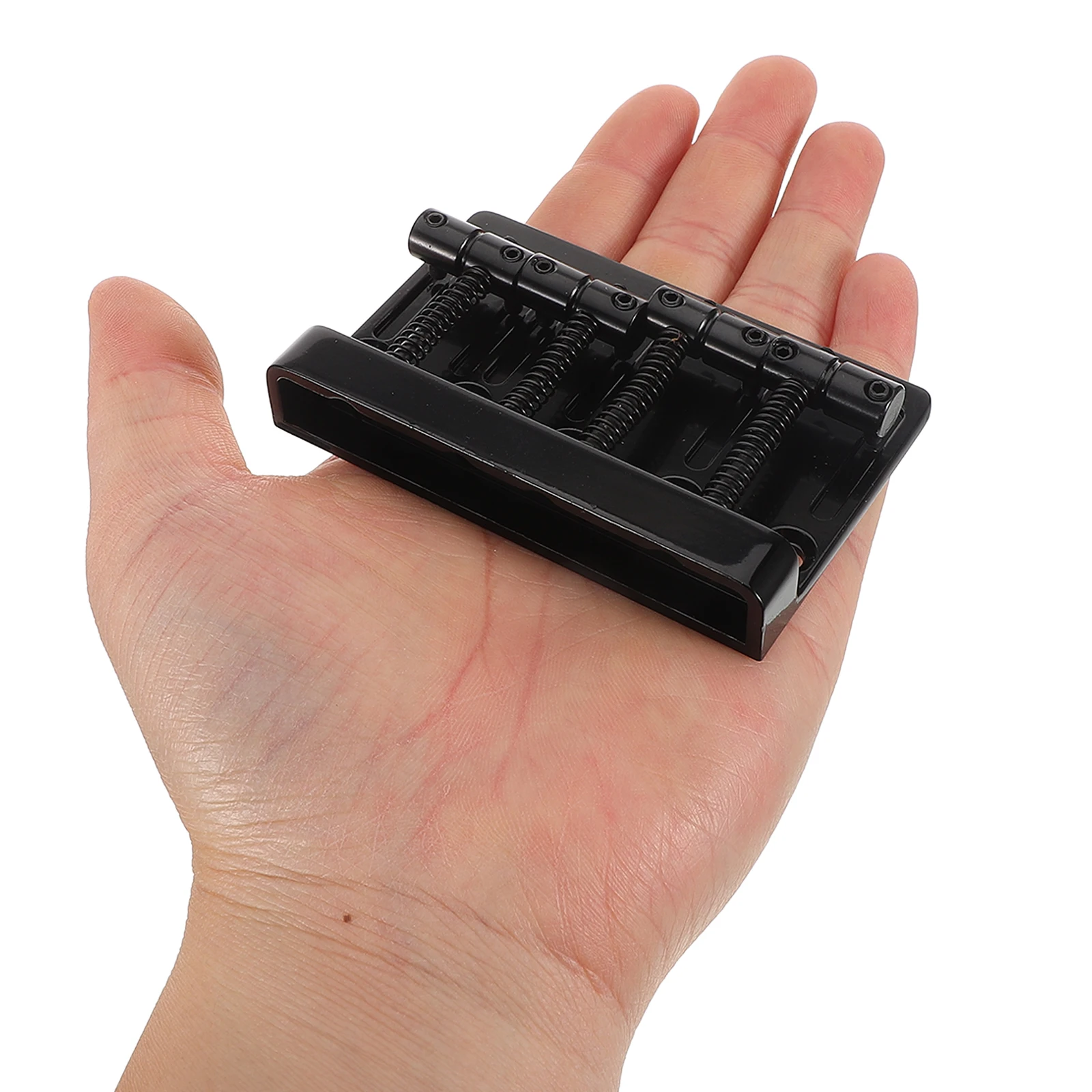 

4-String Electric Bass Bridge Zinc Alloy Saddle 79.5x46.9MM Guitar Parts Replacement Tailpiece Practical Professional