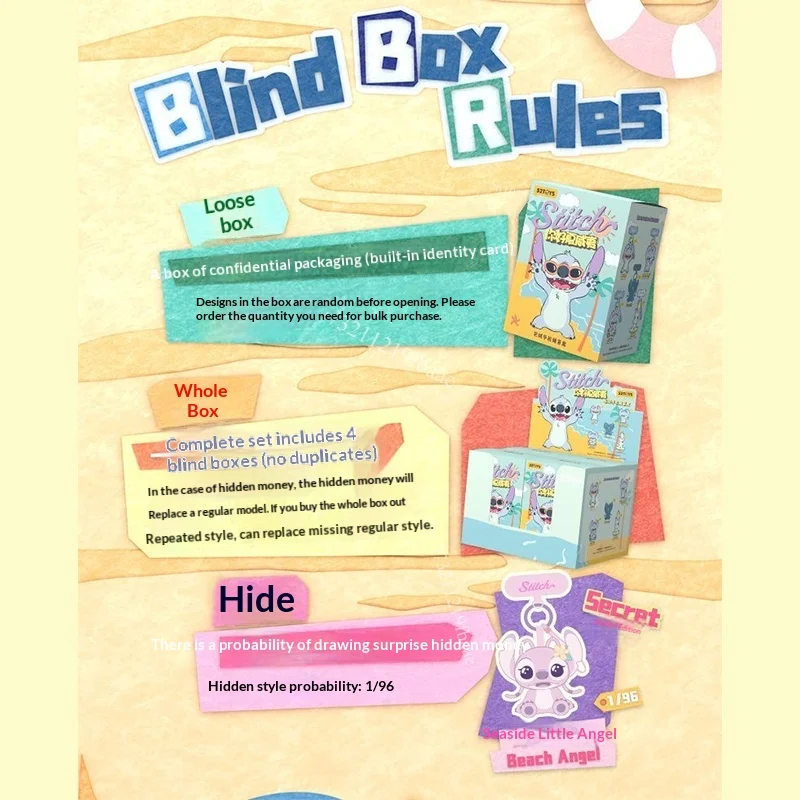 حقيقي غرزة صندوق أعمى ألوها هاواي سلسلة اللعب الملاك سلوثي صندوق الغموض أفخم قلادة لطيف دمية الهدايا