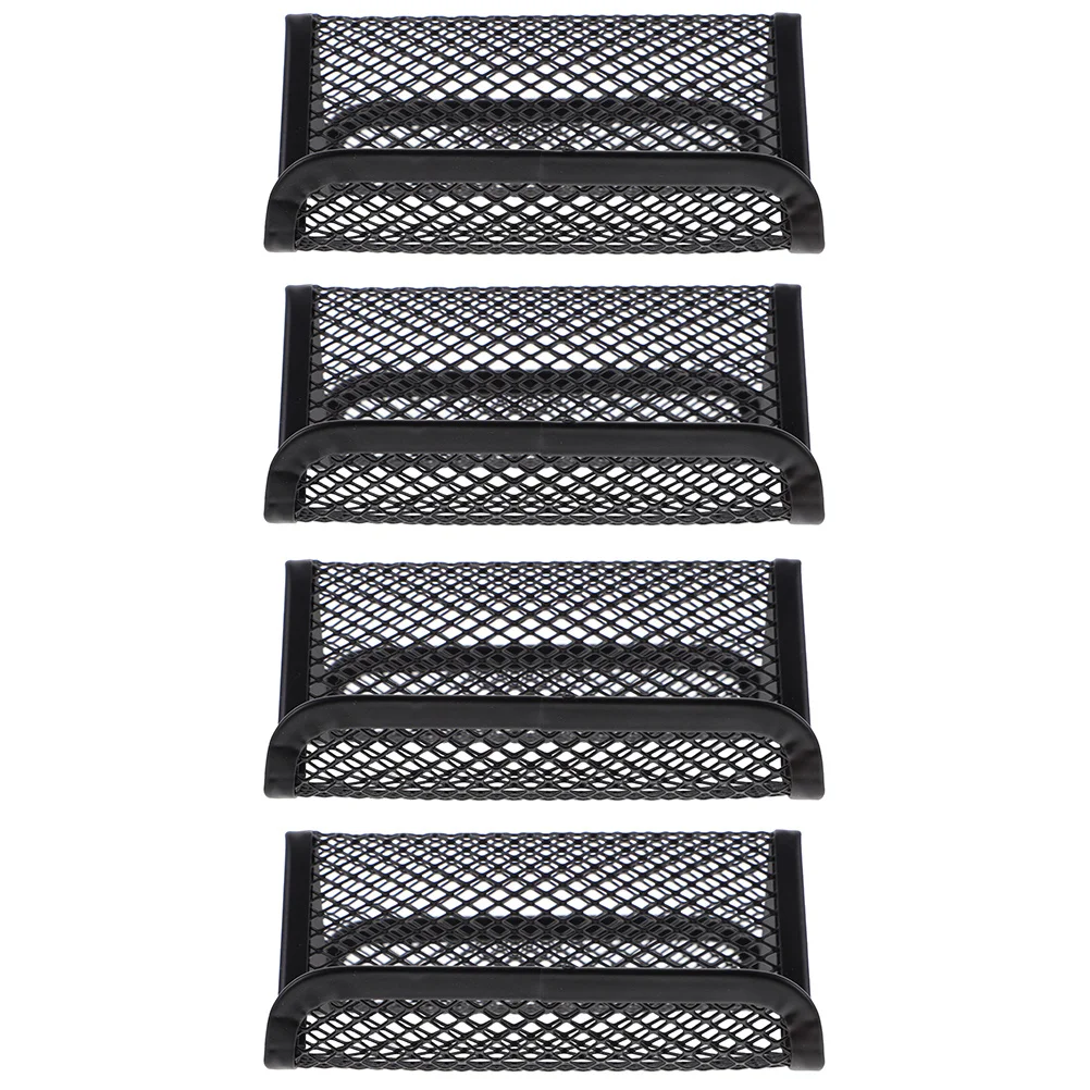 4 Pcs Cards Office Business Stand Display Holder 95X45cm Metal Name Rack for Student