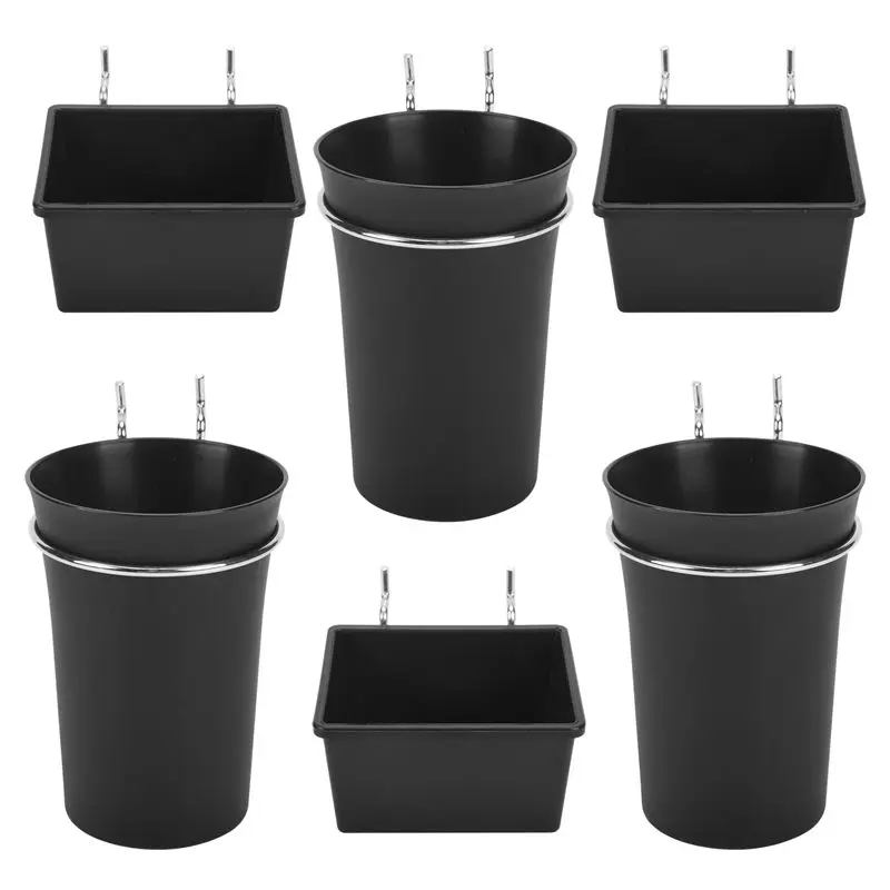 BAAJ-6 Sets Pegboard Bins Pegboard Cups With Hooks, Pegboard Hooks Assortment, Hooks For Pegboard Cup Holder For Organizing