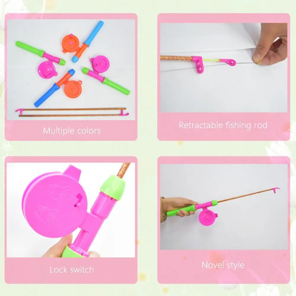 38 cm/58 cm/80 cm enfants cerfs-volants cannes extensible divers Styles Mini cerf-volants cannes avec 50 mètres ligne dessin animé cannes à pêche