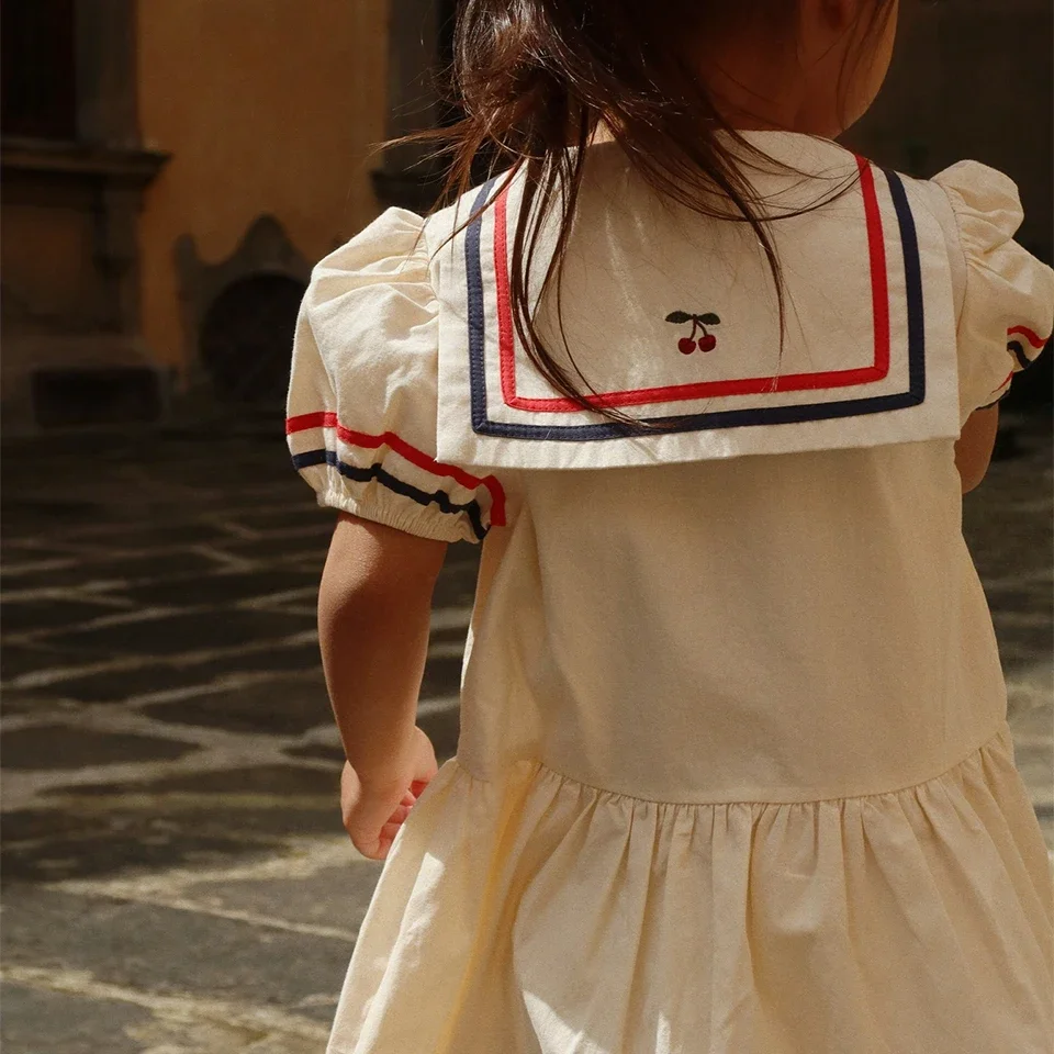 

Милый летний комплект для девочек: платье в стиле преппи, футболка-поло в морском стиле для мальчиков, шорты, милые ромперы для малышей, полосатые топы для мальчиков, комплект одежды.