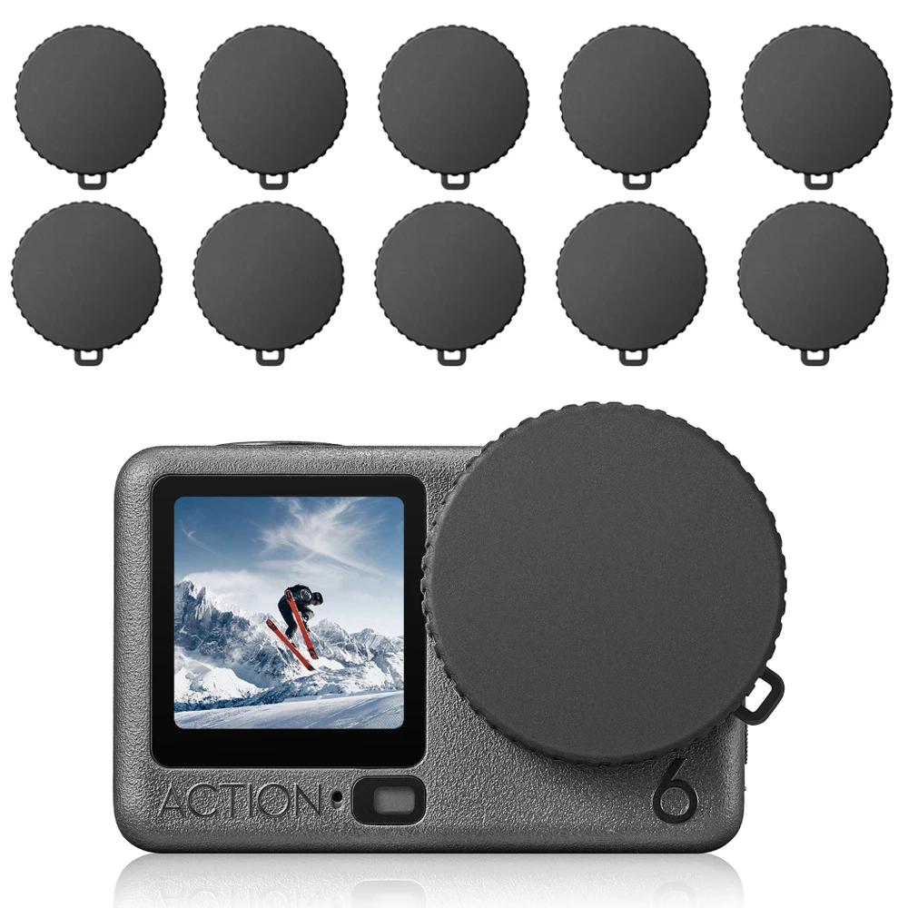 Силиконовая крышка объектива для DJI Osmo Action 6 — защитная крышка от царапин, мягкая пылезащитная защита объектива камеры, аксессуары