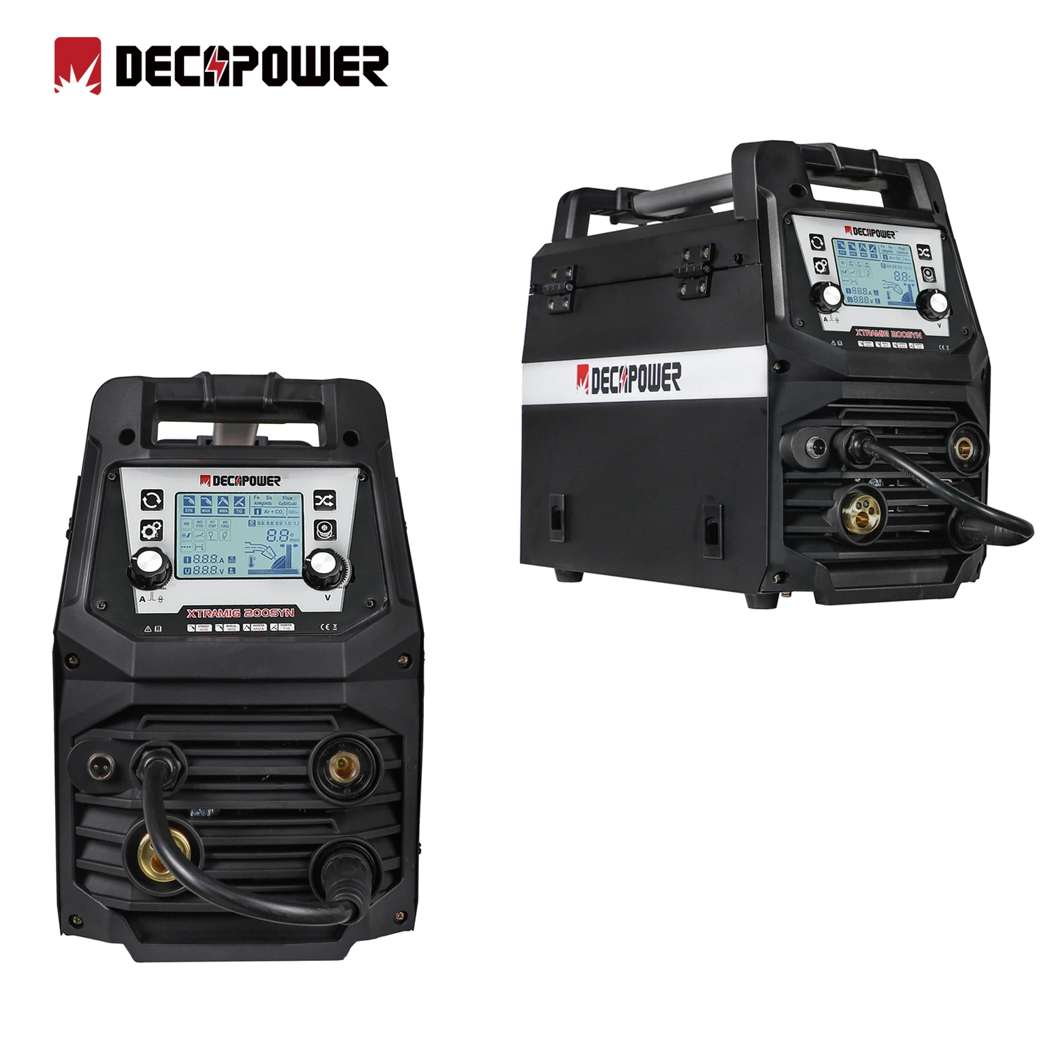 Decapower XTRAMIG 200A Semi-automatic Synergy MAG MMA FLUX TIG MIG Gas No Gas Welder 4 IN 1 Multifunction Welding Machine