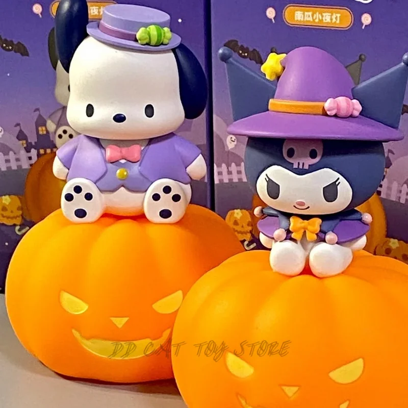 

Sanrio Аниме Фигурка Kuromi Хэллоуин Тыква ночник похвака ночник Искусственная настольная декоративная коллекция подарок на Хэллоуин