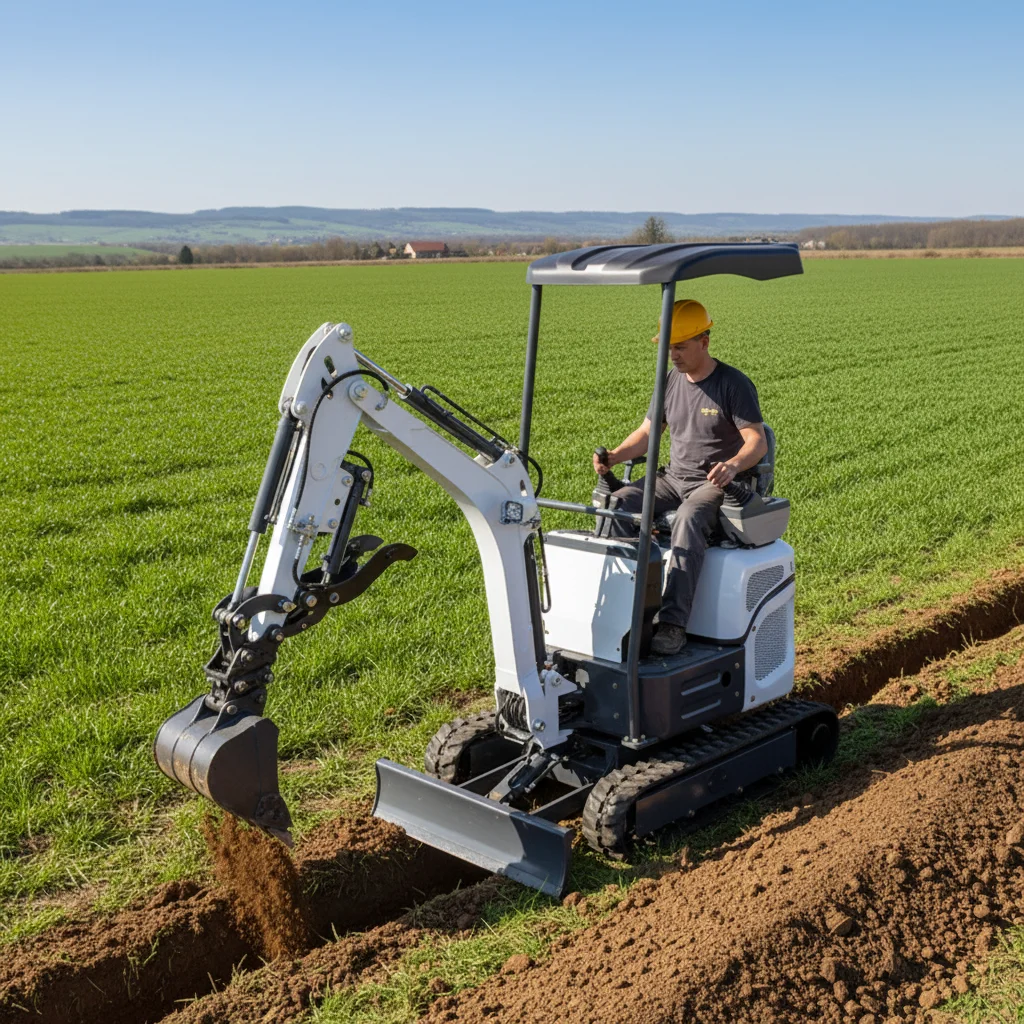

Мини-гусеничный экскаватор 1,0 тонны, гидравлический, 360 градусов ° Мини-экскаватор с поворотной платформой для сельскохозяйственных, садовых и строительных работ
