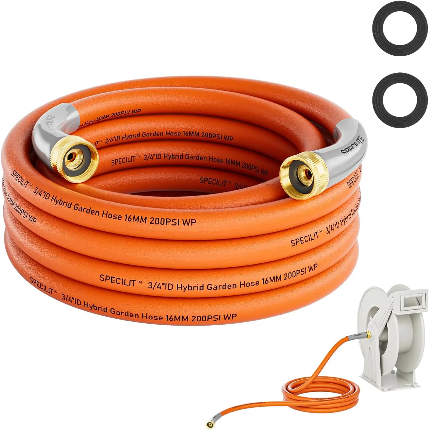 

Garden Water Hose 15 ft x 3/4 in with Female to Female Connector, Small Leader Hose for Hose Reel, Heavy Duty, Flexible