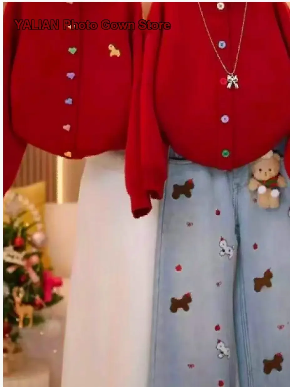 Girls Zodiac Year Coat 2026 Older Kids Thickened New Year Greeting Clothes