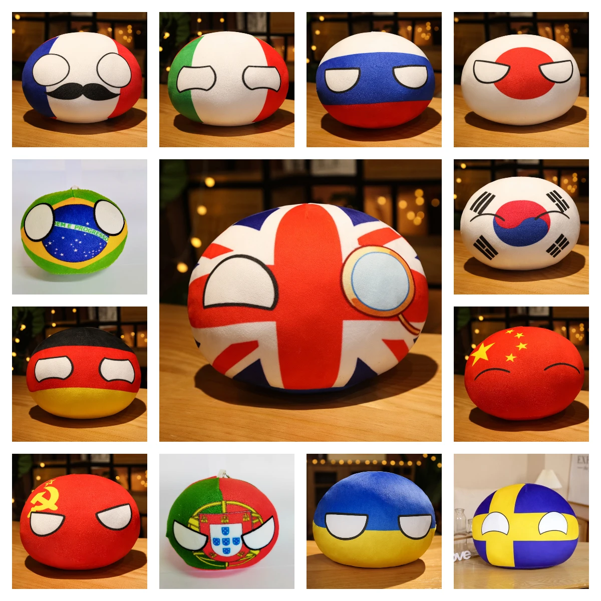 20/10cm Poland Polandball Plush Toy Countryball Stuffed Doll Pendant Home Decoration