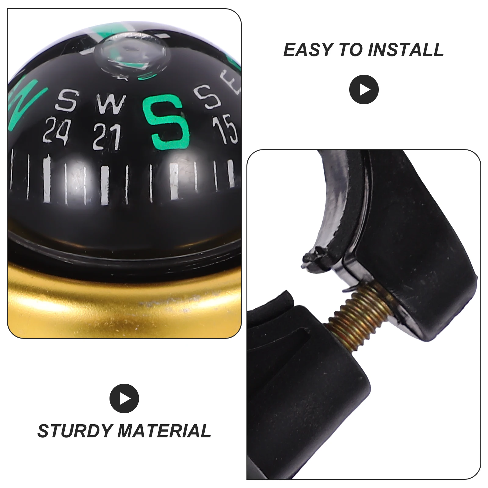 

1 Pcs Waterproof Bicycle Warning Bell With Compass Function Durable Cycling Accessory Gold