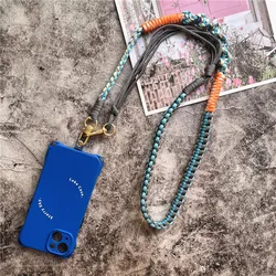 Lanyard Strap for Phone Charm Handmade Bag Body Kit Contrasting Colors Rope Hang Mobile Phone Strap Crossbody Accessories Chain