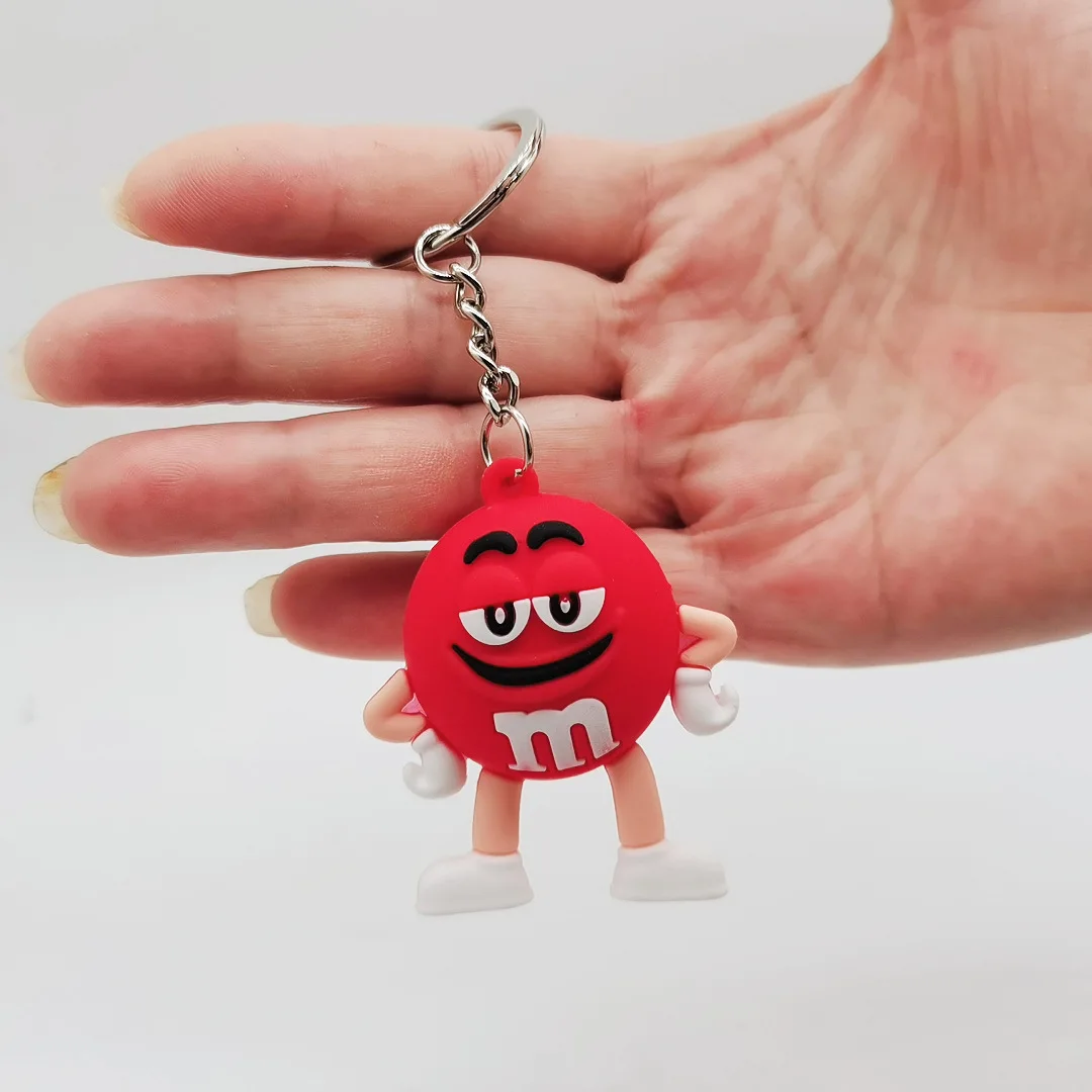 Cartoon Chocolate Bean Keychain Resin Doll Couple Key Chain Men\'s and Women\'s Jewelry Bag Pendant Children Lovely Keychain