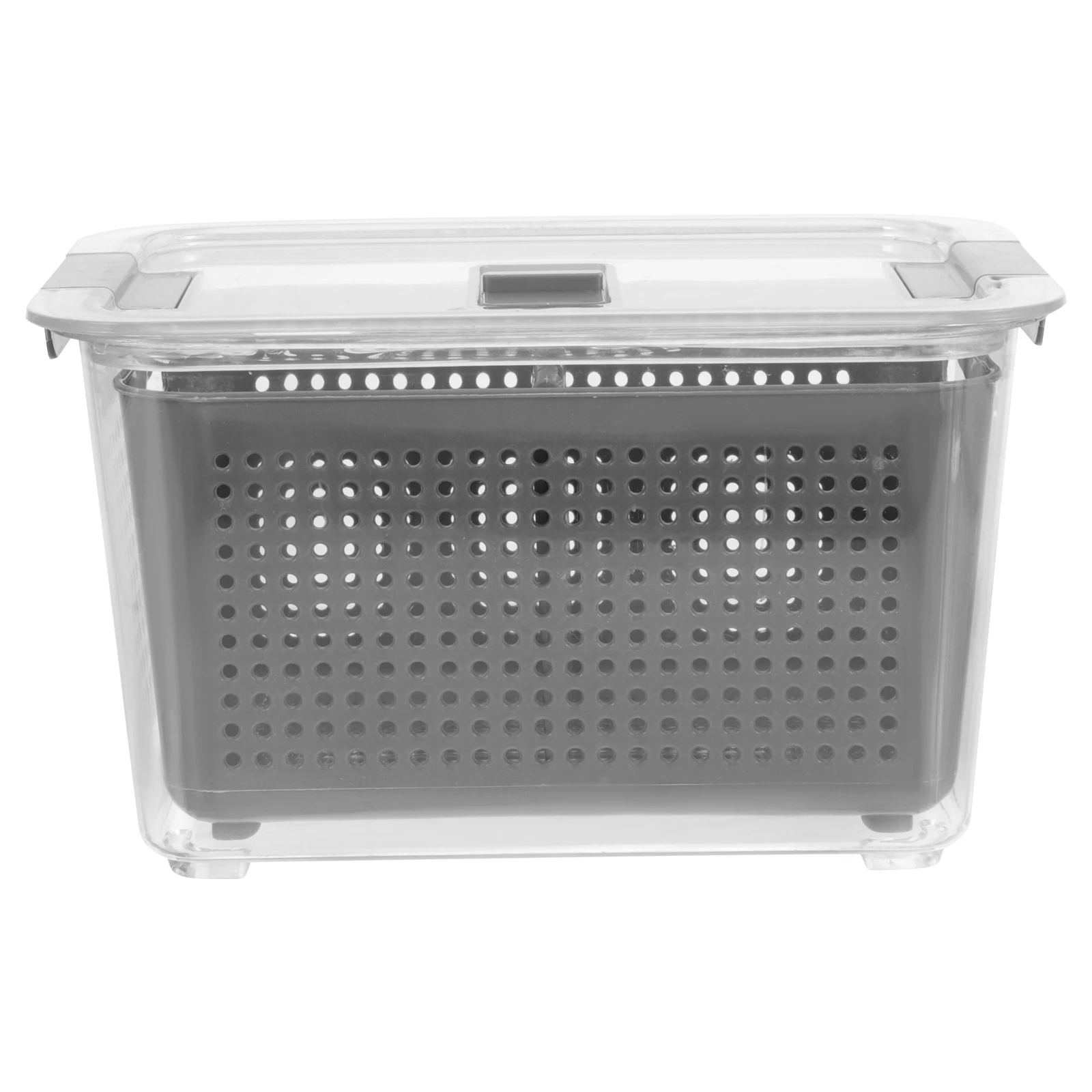 

Sealed Crisper Container Storage Box Drain Design Vegetable Fruit Meat ganizer Food Containers