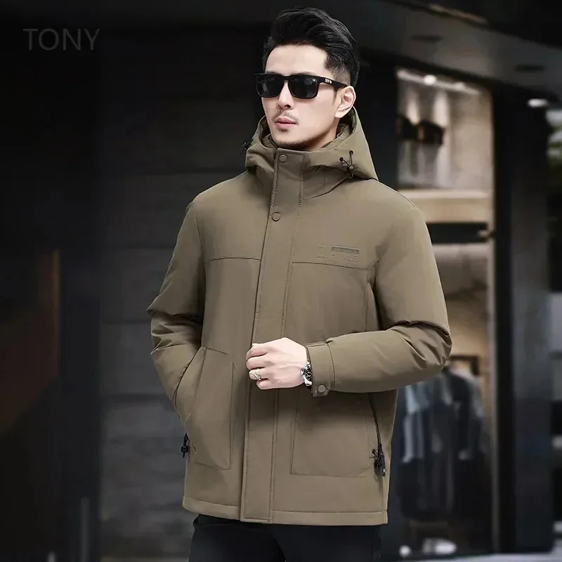 Short Down Jacket Duck Padding Designer Clothes Men Man Jackets Long Sleeve Men's Clothing Male Cold Coat for Winter