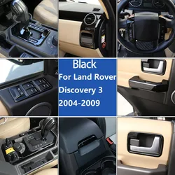 Dla Land Rover Discovery 3 LR3 2004-09 modyfikacja samochodu czarna dekoracja do wnętrza samochodu rama dekoracyjne naklejki akcesoria samochodowe