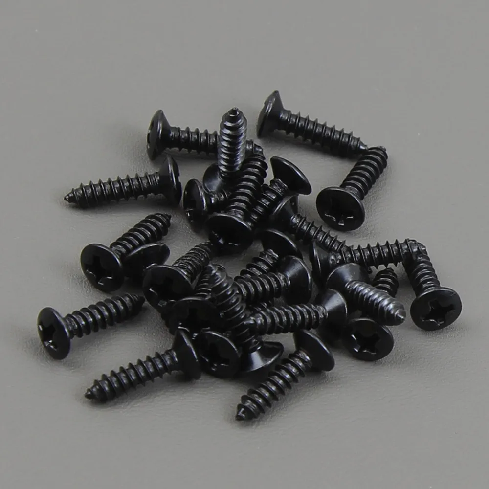 NEW 50PCS Black Guitar Pickguard Screws 3x12mm Pickguard Mounting Screws for Guitar Bass