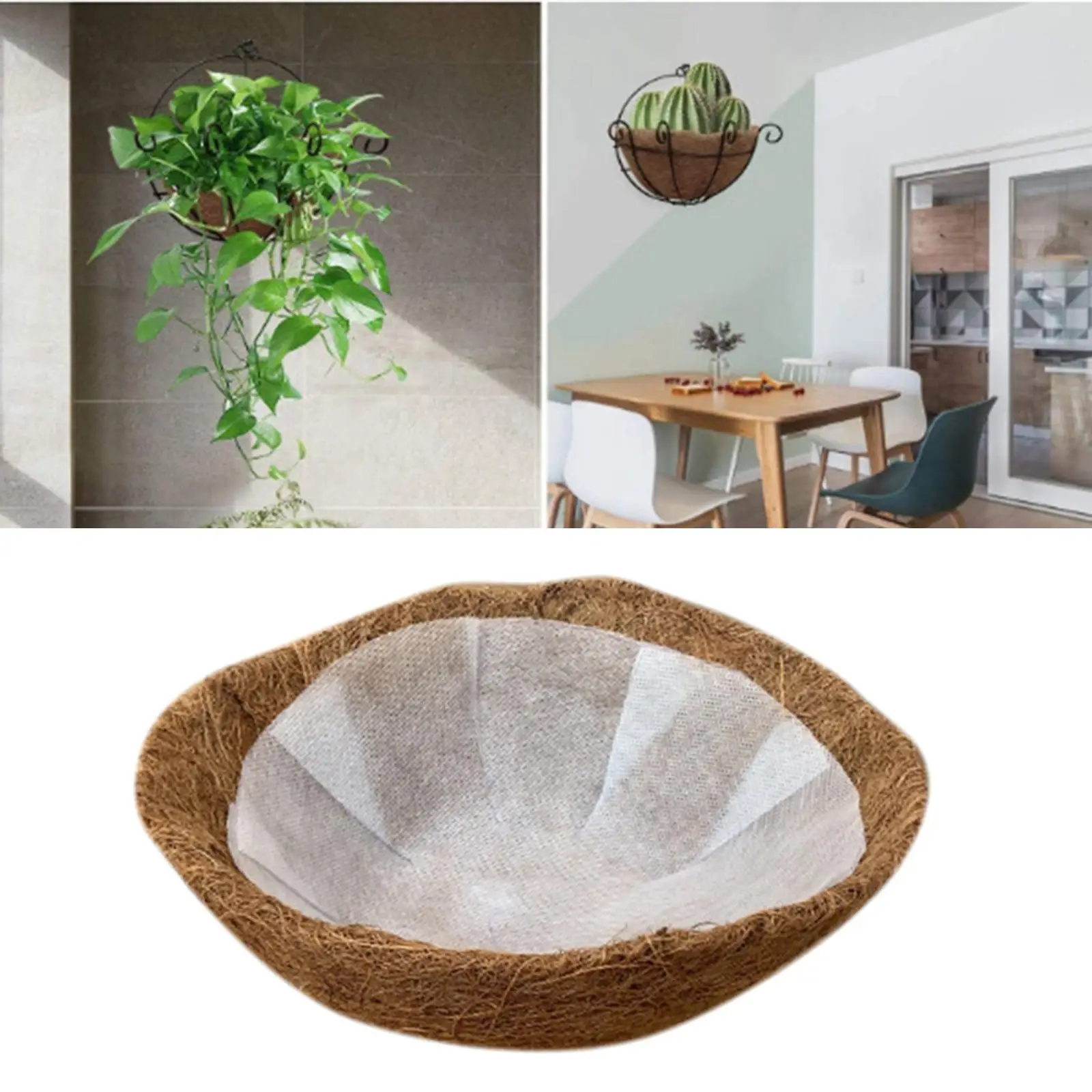 20/25/30/35/40/45cm Hanging Coconut Vegetable Flower Pot Basket Liners Planter