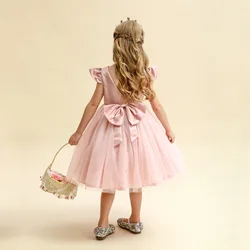 Girl's AliExpress Little Girl Princess Dress Puffy Skirt Children's Host Performance Flower Girl Wedding Dress