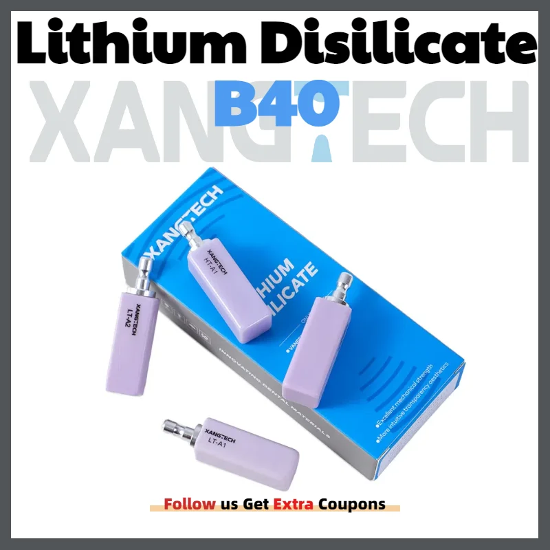 XANGTECH 4 قطعة كتل ديسيليكات الليثيوم B40 مختبر الأسنان السيراميك الزجاجي لـ Sirona Cerec CAD/CAM لمواد طب الأسنان لقشرة التاج #1