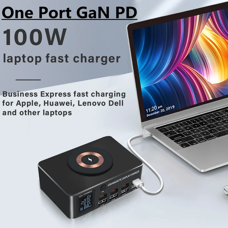 1080W GaN USB C Charger 8-Port Desktop Charger Type C 330W PD3.0 PPS QC3.0 Fast Charging for MacBook Tablet Samsung iPhone 15 16 - náhled 4