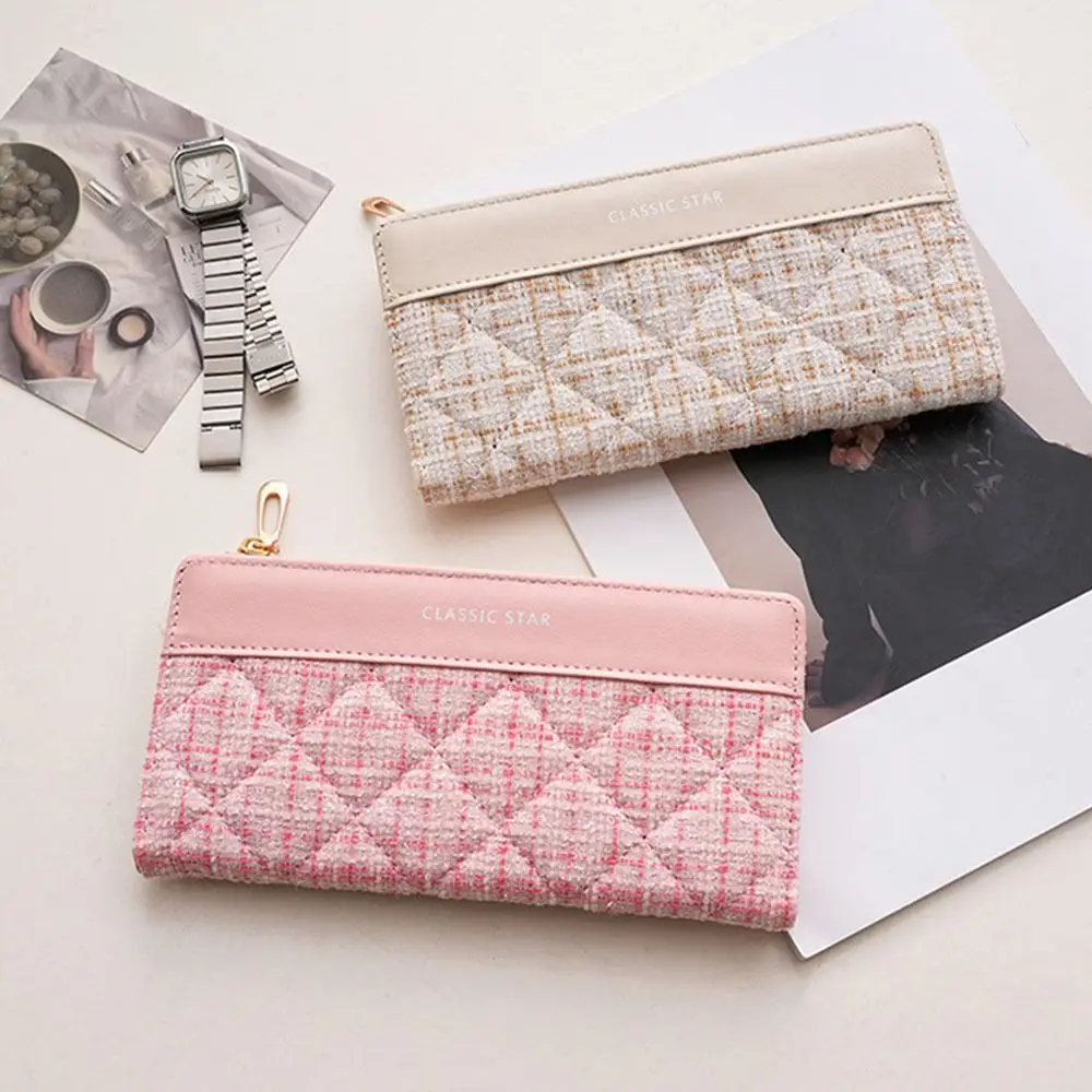 

Korean Large Capacity Long Wallet Bi-fold Design Zipper Women's Wallets Coin Purse