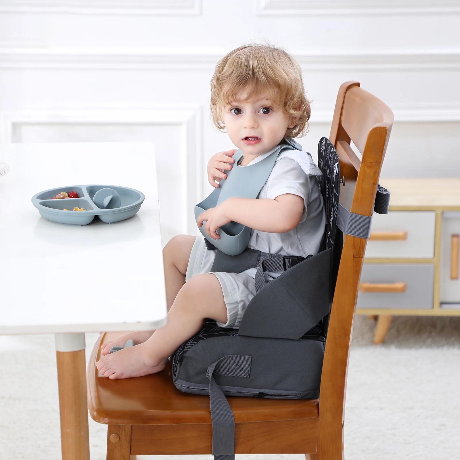 Portable Child Seat Height Increasing Cushion Children'S Gift Product Foldable Baby Dining Chair Height Increasing Cushion