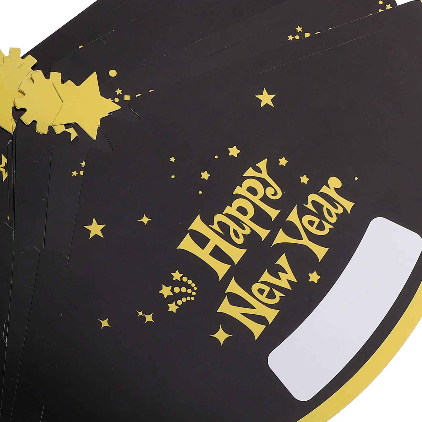 

12Pcs New Year Party Paper Hats 2024 Gold Foil Cone Style Lightweight Comfortable Party Supplies for Adults