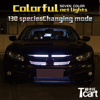 Tcart 54cm LED Knight Rider Grill Lights With Remote Control Car Accessories For Honda Civic CRV Fit Accord 2016 2017 2018 2019