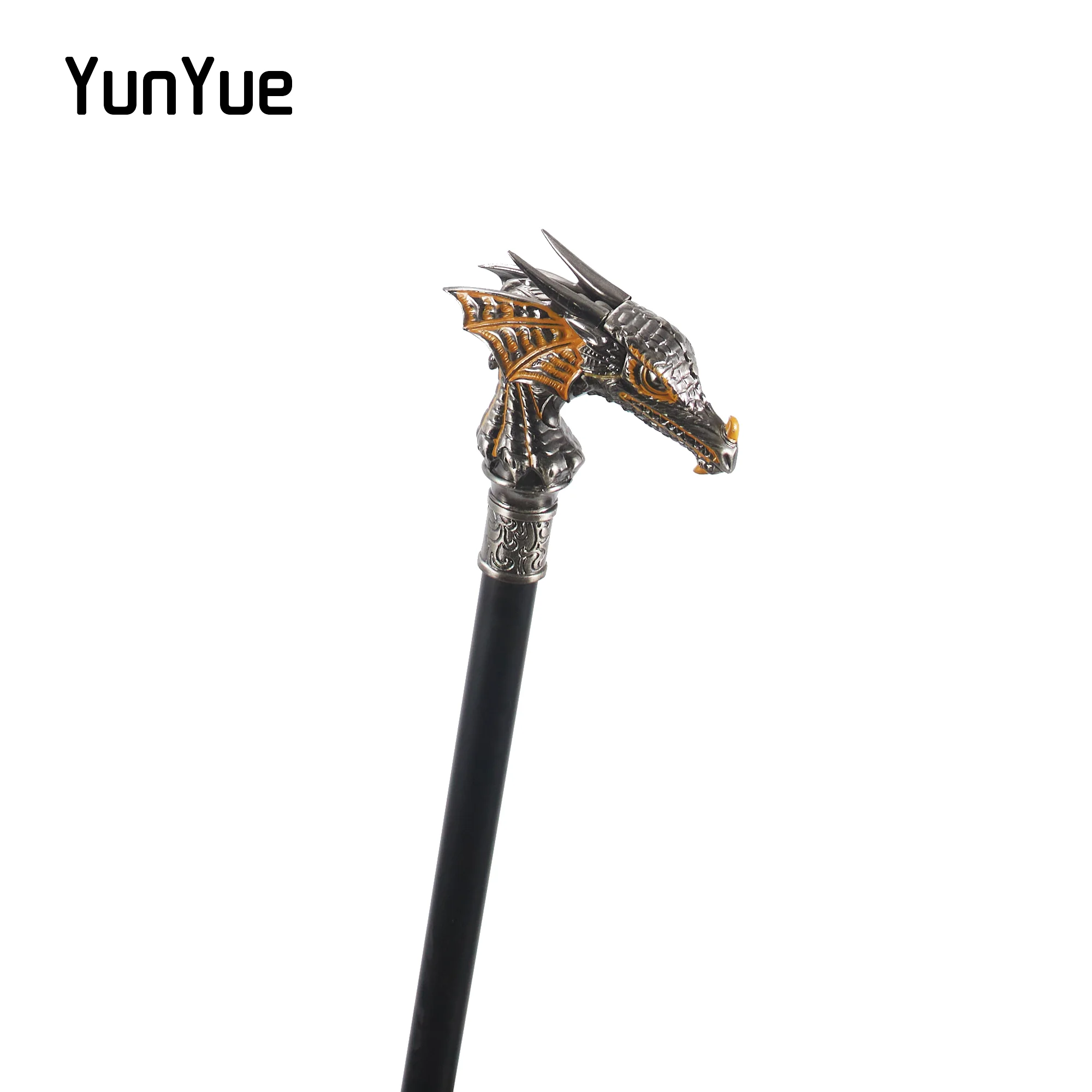 Bastón para caminar con mango de dragón dorado de lujo para hombre de fiesta, bastón de mano Vintage elegante a la moda, vestido de mujer, bastón para caminar a juego