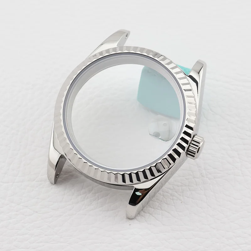 

36mm Stainless Steel NH35 Case with Sapphire Crystal for Seiko Mod Mens Mechanical Watches Build Replacement Parts