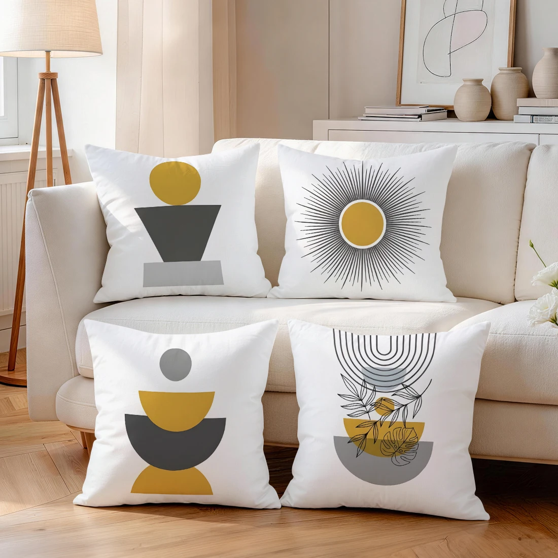 1pcs/4pcs Bohemian Geometric Pattern Cushions Pillowcase Polyester Cushion Cover Throw Pillow Pillowcover Home Car Sofa Decor