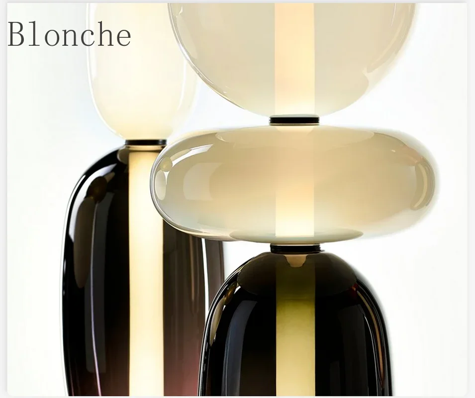 Postmodern Stained Glass Table Lamp Candy Floor Lamp Hotel Design Model Room Bedroom Creative Personality Eye Protection Lamp