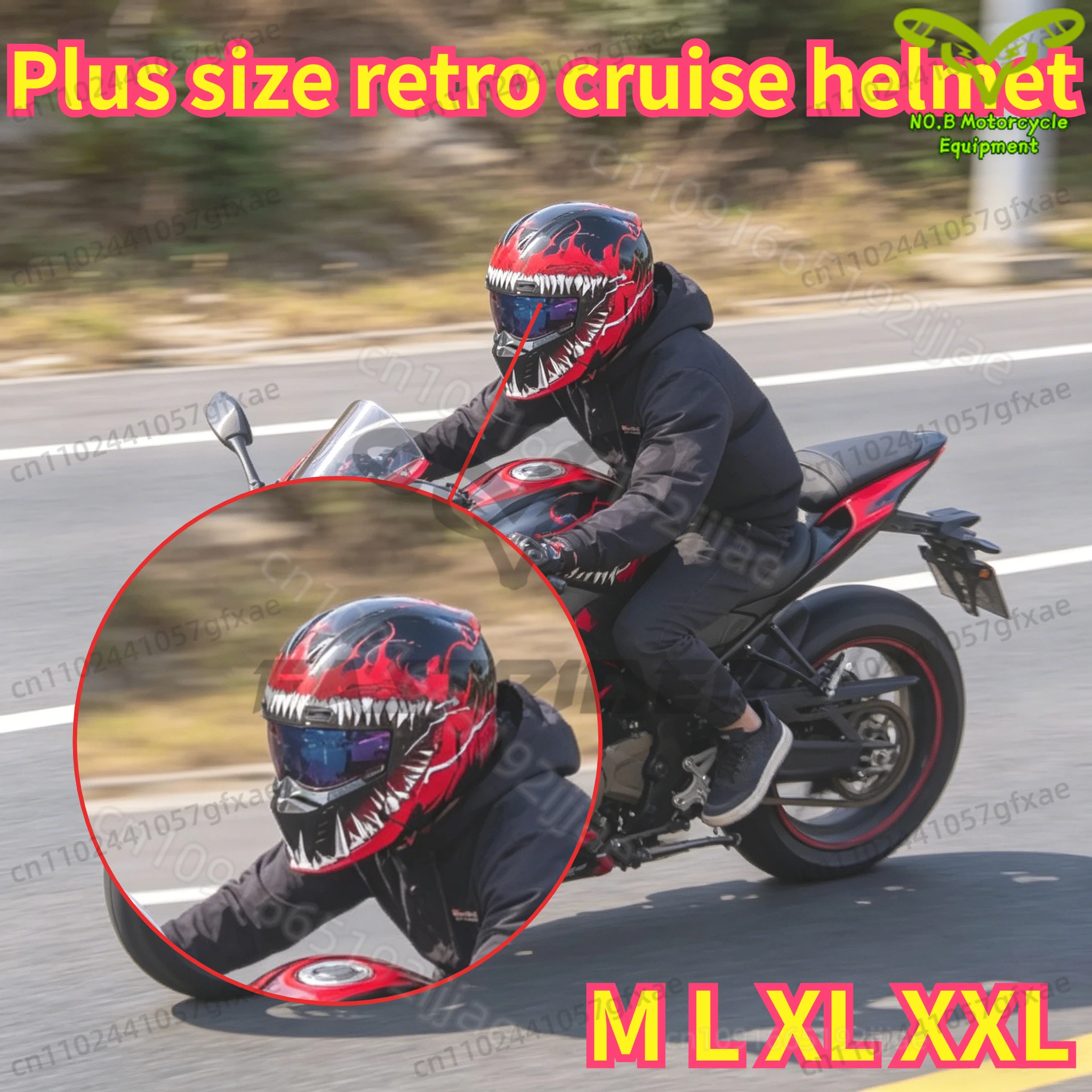 

Мотошлем Orz 3C Certified, большой размер, ретро-дизайн, для круизных мотоциклов, легкий, полнолицевой