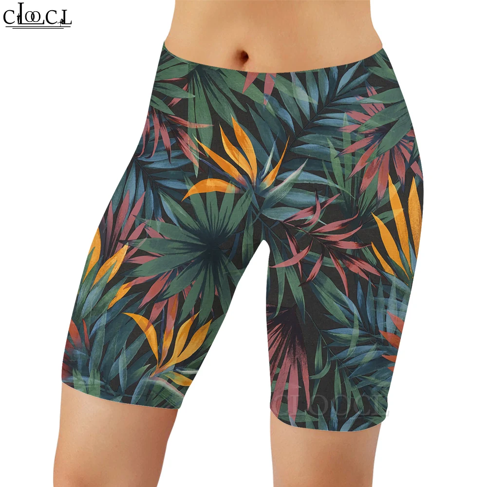 CLOOCL Women Legging Tropical Rainforest Flower Pattern 3D Printed Casual Shorts for Female Gym Workout Jogging Fitness Leggings